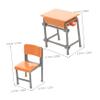 Abaodam 4sets Miniature School Desk Chair Realistic Dollhouse Classroom Furniture for Mini School Room Decor Model Chairs for Home Office Display view 2