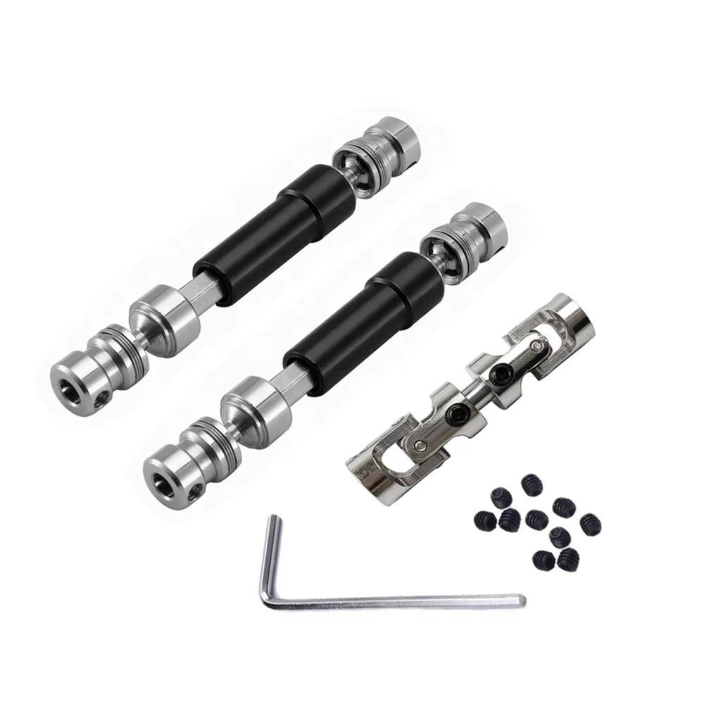 RC Upgrade Accessories for MN 128 86 86S 86K 86KS for G500 3pcs Metal Drive Shaft CVD Driveshaft for 1/12 RC Car Upgrade Parts Accessories(Black)