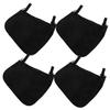 Abaodam 4pcs Waterproof Oxford Cloth Baby Stroller Bags Side Sling Design Portable Storage Mesh Bags for Parents Compatible Strollers Black view 1