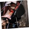 Abaodam 4pcs Waterproof Oxford Cloth Baby Stroller Bags Side Sling Design Portable Storage Mesh Bags for Parents Compatible Strollers Black view 3