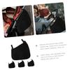 Abaodam 4pcs Waterproof Oxford Cloth Baby Stroller Bags Side Sling Design Portable Storage Mesh Bags for Parents Compatible Strollers Black view 4