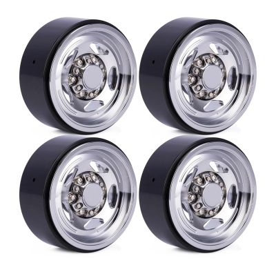 BOQEXSS for Axial for SCX10 for Wraith D90 for Capra for TRX4 VS4-10 for LCG 1/10 4pcs CNC Aluminum 1.9'' Wheel Hub Rim RC Car for Chassis Tires RC Car Parts