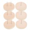 Angoily Crochet Doll Display Stand Set Wooden Base 6cm Diameter x 1cm Thickness 3 Single and 3 Double Needle Holder for Felt Animal Toys for Home and Store Exhibition view 1