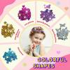 AOSITE 200PCS Girls Hair Glitter Patch-No Stamper Tool, Hair Bedazzler Jewel for Girls, Refill Pack Only, Fashion, Reusable Hair Styling, Hair Design Gift -Tools not Included, Glitter Pieces Only view 2