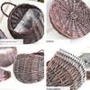 Bloepum Hand Made Flower Planter Wall Hanging Wicker Rattam Basket Garden Vine Pot Plants Holder Garden Pots Wall Planter C view 2
