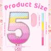 WERNNSAI Pink Sweet Five Pinata - Number 5 Pinata Happy Birthday Decoration Pink Rainbow Design Party Games for Girl Princess Baby Shower Party Favor with Blindfold Anniversary Celebration Supplies view 3