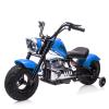 36V Kids Electric Dirt Bike, 350W Off-Road Motorcycle, Max 16.5 Mph, Ride On Electric Motorcycle with Removable Training Wheels, Spring Suspension, Leather Seat, Led Light, Music,Blue view 1