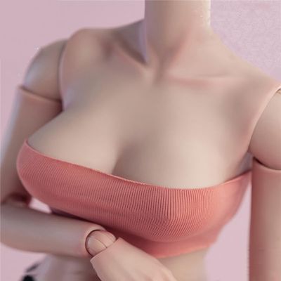1/6 Scale Female Chest Replacement Part Prop for 12-inches Action Figure Body, 1/6 Scale Female Action Figure Large Bust Decor Accessory (Light Suntan - E Cup)