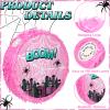 4 Pcs Pink Spider Piata Birthday Decorations Set 12.6'' Ghost Piata Set with Batting Stick Eye Mask Blindfold and Confetti for Birthday Decorations Props view 4