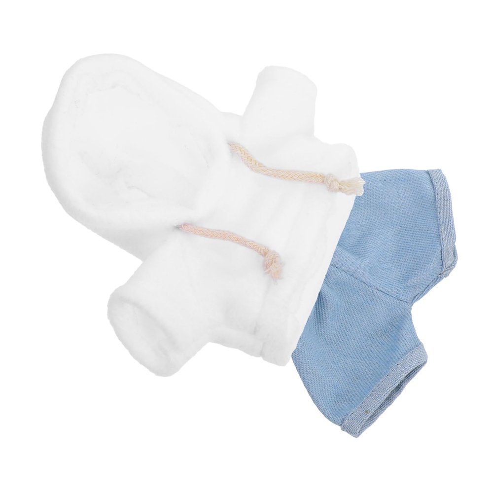 ibasenice 1set Doll Hoodie and Jeans Outfit for Plush Toys Adorable and Comfortable Reusable Clothes for Mini Bear Encourages Creativity and Easy to Clean