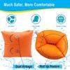 2-4 Pcs Inflatable Arm Swimming Floaties Bands, Floatation Water Wings, Swimming Arm Ring Floatie for Children and Adults 30-150LBS (Orange) view 4