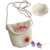 kkdom Straw Crossbody Purse - Cute Straw Bag for Girls, Summer Beach Shoulder Bag view 1