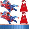 Aooess Superhero Wrist Shooter for Kids: 2 Sets Wrist Shoots Toys, Superhero Cosplay Toy Kids Capes and Mask Set Spider Toys for Boys 4-6, Role-Play Costume for Boys and Girls 3-8 Gifts view 1