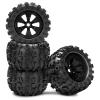 1/8 RC Monster Truck Tires, daitoku 17mm Hex RC Wheels and Tires for Traxxas Maxx Tmaxx E-Revo Revo 3.3 Arrma Kraton Notorious 6s Redcat Kaiju Shredder JLB Cheetah Monster view 1