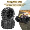 1/8 RC Monster Truck Tires, daitoku 17mm Hex RC Wheels and Tires for Traxxas Maxx Tmaxx E-Revo Revo 3.3 Arrma Kraton Notorious 6s Redcat Kaiju Shredder JLB Cheetah Monster view 2