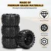 1/8 RC Monster Truck Tires, daitoku 17mm Hex RC Wheels and Tires for Traxxas Maxx Tmaxx E-Revo Revo 3.3 Arrma Kraton Notorious 6s Redcat Kaiju Shredder JLB Cheetah Monster view 4