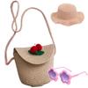 kkdom Straw Crossbody Purse - Cute Straw Bag for Girls, Summer Beach Shoulder Bag view 1