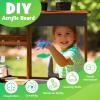 Costzon Mud Kitchen, Fir Wood Outdoor Play Kitchen with 4 Planting Pots, Faucet, Removable Sink, Stoves, Cooking Accessories, Kids Kitchen Playset for Backyard, Garden, Gift for Boys Girls 3+ (Brown) view 2