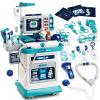 Lehoo Castle Doctor Kit for Toddlers 3-5, Kids Doctors Play Set, Mobile Cart with Lights and Sound, Pretend Play Stethoscope Toys for Girls 3 4 5 Years Old view 1