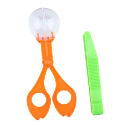 BRIGHTFUFU 3set Plastic Bug Catching Scissor Tong and Tweezer Set for Boys and Girls Educational Outdoor Exploration Tools