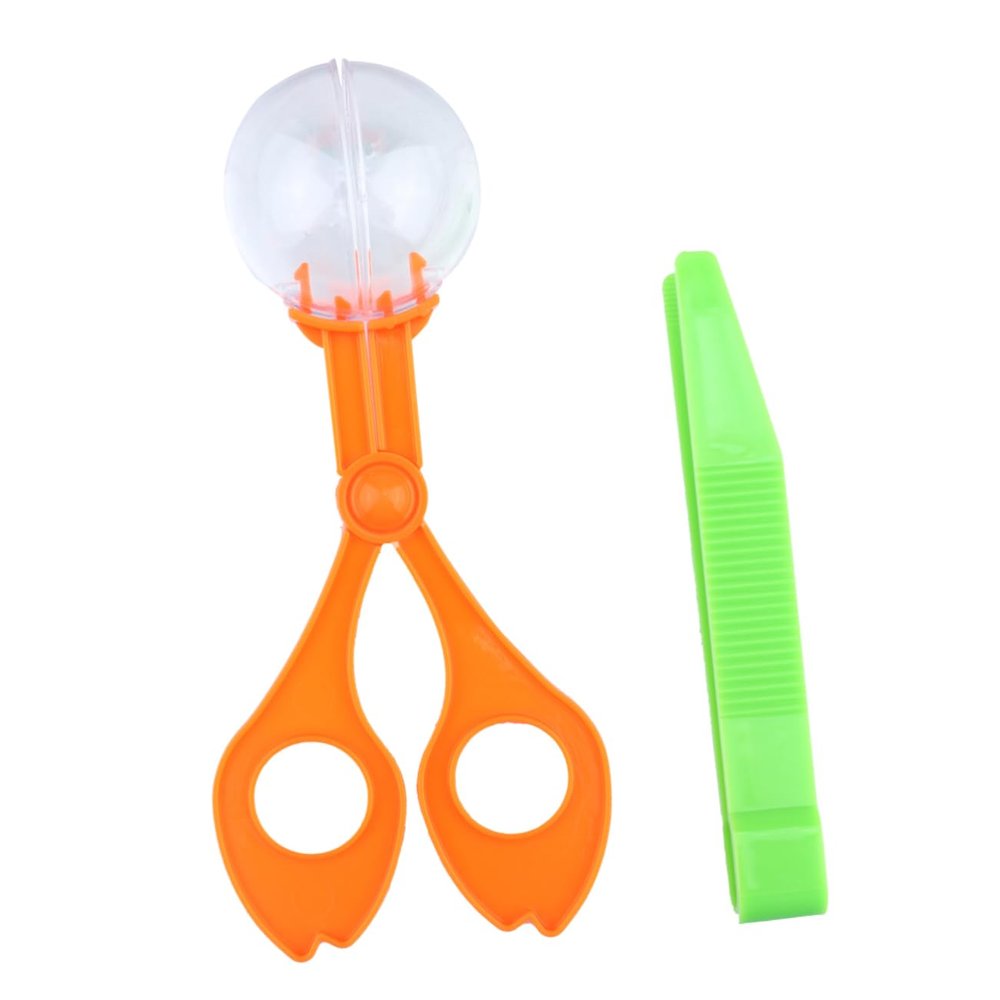 BRIGHTFUFU 3set Plastic Bug Catching Scissor Tong and Tweezer Set for Boys and Girls Educational Outdoor Exploration Tools