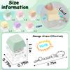 12 Pcs Macaron Keyboard Fidget Toy, Keyboard Fidget Keychain Macaron Keyboard Decompression Button Finger Clicker Toys, Button Stress Relief Fidget Gifts to Relief Stress (12) view 2