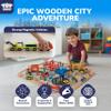 TOY Life Wooden Train Set for Toddlers 2-4, 119PCS City Train Toys with Wooden Train Track, Electric Train Set for Kids 4-8, Toddler Toys for 3 4 5 6 Year Old Boys Girls, Compatible with Major Brand view 2
