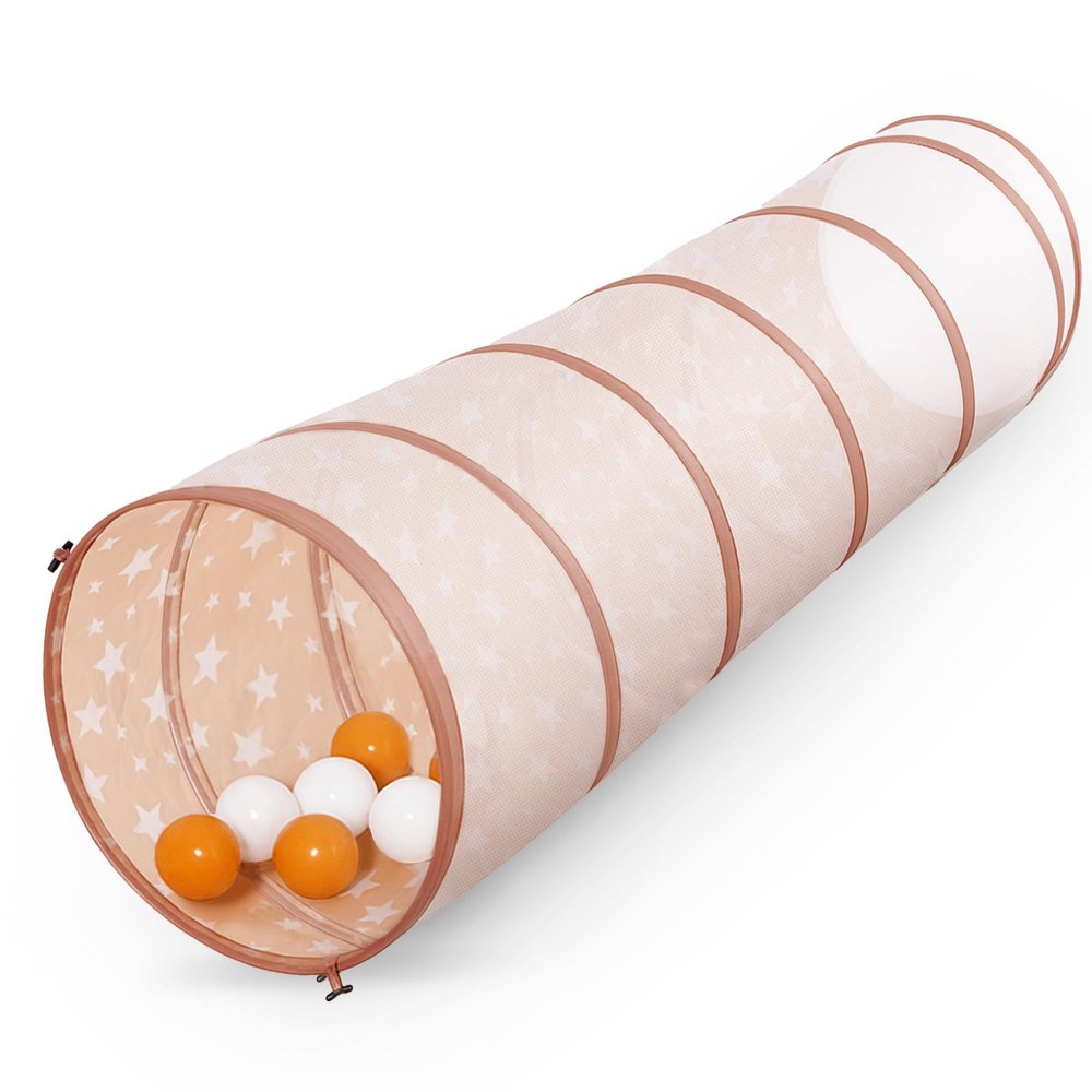 CAPAKIDDO Play Tunnel for Toddlers, 69" x 18" Kids Crawl Tunnel Toy with Breathable Mesh, Pop Up Baby Tunnel Indoor Outdoor for Boys Girls & Pets, Foldable Gift for Birthday Christmas