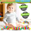 12PCS Baby Sensory Fidget Slug Toys Pack, ASMR Travel Airplane Activities Road Trip Car Toy for Toddler Kids Figette Worm for Adults Stress Relief Gift for Autism ADHD Autistic Caterpillar Stim Toys view 2