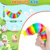 12PCS Baby Sensory Fidget Slug Toys Pack, ASMR Travel Airplane Activities Road Trip Car Toy for Toddler Kids Figette Worm for Adults Stress Relief Gift for Autism ADHD Autistic Caterpillar Stim Toys view 4