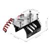 Twin Fans Motor Heat Sink, 60x46x43mm Double Fans Motor Cooling Radiators for 1/8 RC Car, 1/7 ZD Racing EX07 Remote Control Car (Black) view 2