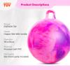 EVERICH TOY Hopper Ball for Kids, 18-Inch Sit On Bouncy Ball with Handle, Purple Pink Clouds Girls Toys - Fun Indoor Active Play, Inflatable Balance Toy, Great Birthday Gifts for 4 5 6 7 8 Years Old view 2