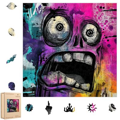 Ruikiyart Wooden Puzzles for Adults, Halloween Puzzle Abstract Art