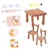 Abaodam 1set Miniature Chair Models and Baking Props Realistic Dollhouse Accessories for Mini House Supplies Decor and Creative Scenes Oil and Models view 1