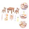 Abaodam 1set Miniature Chair Models and Baking Props Realistic Dollhouse Accessories for Mini House Supplies Decor and Creative Scenes Oil and Models view 3