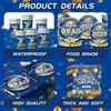 128 Pcs Blue And Gold Graduation Decorations 2025,Graduation Decorations 2025 Deals Set Include Tablecloth , Paper Plates, Cups,Forks, Napkins, Grad Banner Is Suit For Any Grad Party. view 3