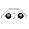 Aluminum Alloy Landing Gear Kit for 25-40 Class RC Airplanes  214mm Durable Fixed Wing Set with 50mm All-Terrain Wheels (Black/Silver) view 3