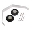 Aluminum Alloy Landing Gear Kit for 25-40 Class RC Airplanes  214mm Durable Fixed Wing Set with 50mm All-Terrain Wheels (Black/Silver) view 4