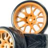 4-Pack 64mm RC Drift Tires with 12mm Hex Hub  High-Grip Rubber for 144001, TT01/TT02, HSP (Random Color) view 2