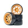4-Pack 64mm RC Drift Tires with 12mm Hex Hub  High-Grip Rubber for 144001, TT01/TT02, HSP (Random Color) view 4