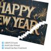 MA6GE8DE Happy New Year Slogan 1000 Pieces of Adult Wooden Puzzle,Pieces Fit Together Perfectly,Every Piece is Unique,Suitable for Family Recreation and Wall Decor,Challenging Brain Exercise view 2