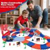 Aooess Toys for 3-8 Year Old Boys: 212 PCS Spider Construction Race Tracks for Kids Gifts for 3 4 5 6 7 8 Year Old Boys Girls Toy Presents Flexible Race Tracks Cars Gift Set with 2 Electric Cars view 2
