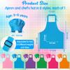 2ooya Kids Apron and Chef Hat Set - 6Pcs Colorful Adjustable Kitchen Toddler Apron for Girls Boys, Pretend Play Toy Cooking Gift for Kids Baking Painting Career Day Costume Kitchen Game Supplies view 2