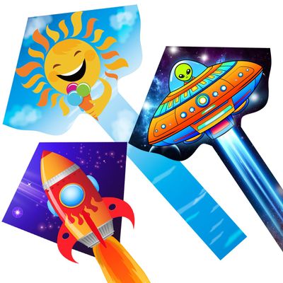 3 Pack Kites for Adults, Easy to Fly, Beginner Kite for Flyer, Beach Kites for Beginners and Kids Age 12 Above, Perfect for Family Activities