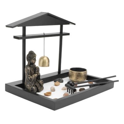 HEALLILY 1 Set Decorative Sand Table Zen Garden Kit Mini Zen Garden Meditation Accessories Meditation Kit Decoration Meditation Adornment Zen Sandbox Ornament Sand Table Ornament Resin