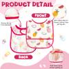 2ooya 6Pcs Baby Bibs for Eating Toddler Feeding Bibs with Crumb Catcher Pocket Fruit Adjustable Sleeveless Teething Plastic Food Bib Set Waterproof Infant Keepsake Gift for Baby Shower, 6-24 Months view 3