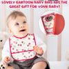 2ooya 6Pcs Baby Bibs for Eating Toddler Feeding Bibs with Crumb Catcher Pocket Fruit Adjustable Sleeveless Teething Plastic Food Bib Set Waterproof Infant Keepsake Gift for Baby Shower, 6-24 Months view 4