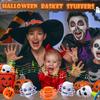 Halloween Boo Basket Goodie Bag Stuffers Fillers for Kids,8 Pack Light Up Spinning Tops Toys Gifts for Toddlers,Halloween Non Candy Trick or Treats Party Favors,Birthday Classroom Prizes for Boys Girl view 4