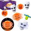 Halloween Light Up Spinning Tops Toys Gifts for Toddlers,12 Pack Halloween Basket Goodie Bag Stuffers Fillers for Kids,Halloween Treats Non Candy Party Favors, Birthday Classroom Prizes for Boys Girls view 1