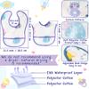 2ooya 6Pcs Baby Feeding Bibs with Crumb Catcher Pocket Waterproof Sleeveless Teething Plastic Food Bib Set Adjustable Toddler Infant Keepsake Gift for Baby Shower, 6-24 Months view 2